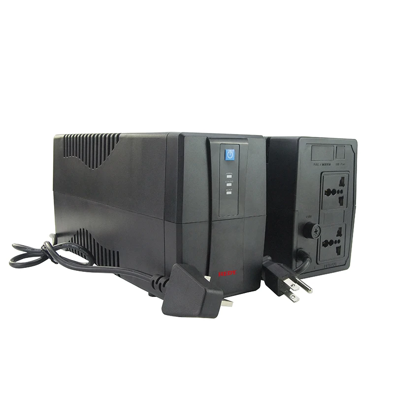 emergency 1000va back up power supply storage  battery uninterrupted 220V 1kvaPure Sine Wave UPS for pc laptop CCTV alarm system