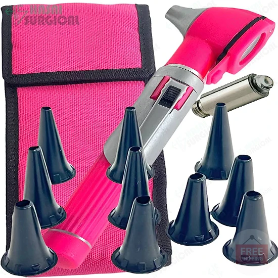 White led bulb light cold light high quality fiber optic otoscope and opthalmoscope examination diagnostic