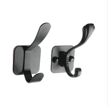 Black Fashion Robe Hooks Bathroom New Furniture Hardware Wall-mounted Door Metal Hanger Hook
