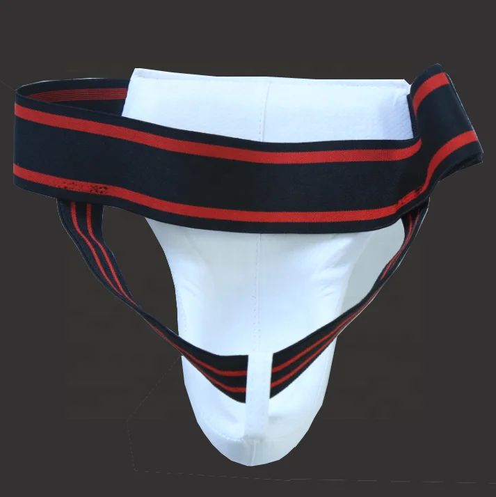 Taekwondo Equipment with WTF karate boxing Grion protector Men Leather Made Strap Adjustable Groin Guard