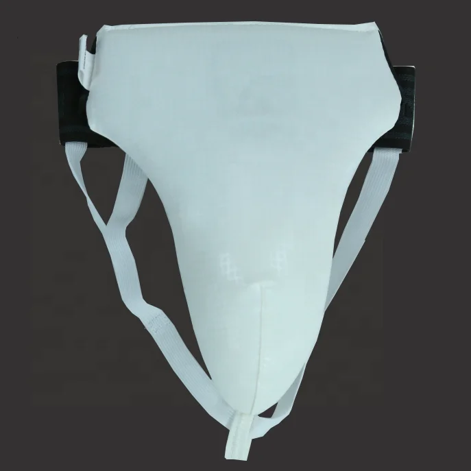 Taekwondo Equipment with WTF karate boxing Grion protector Men Leather Made Strap Adjustable Groin Guard