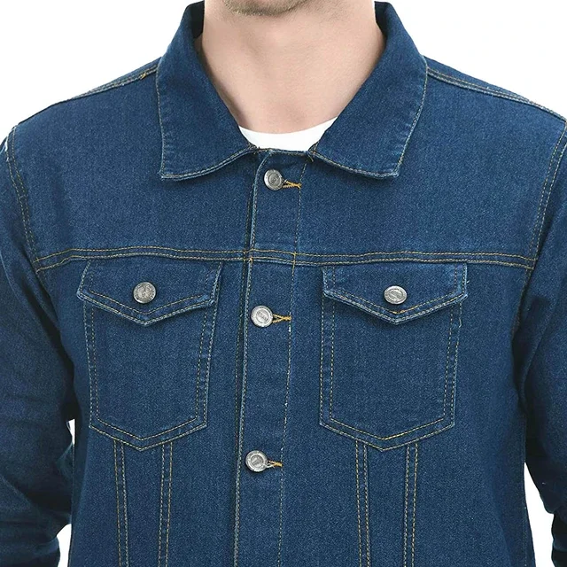 OEM Custom design fashion streetwear denim jacket high quality men bleach washed denim jeans jacket for men