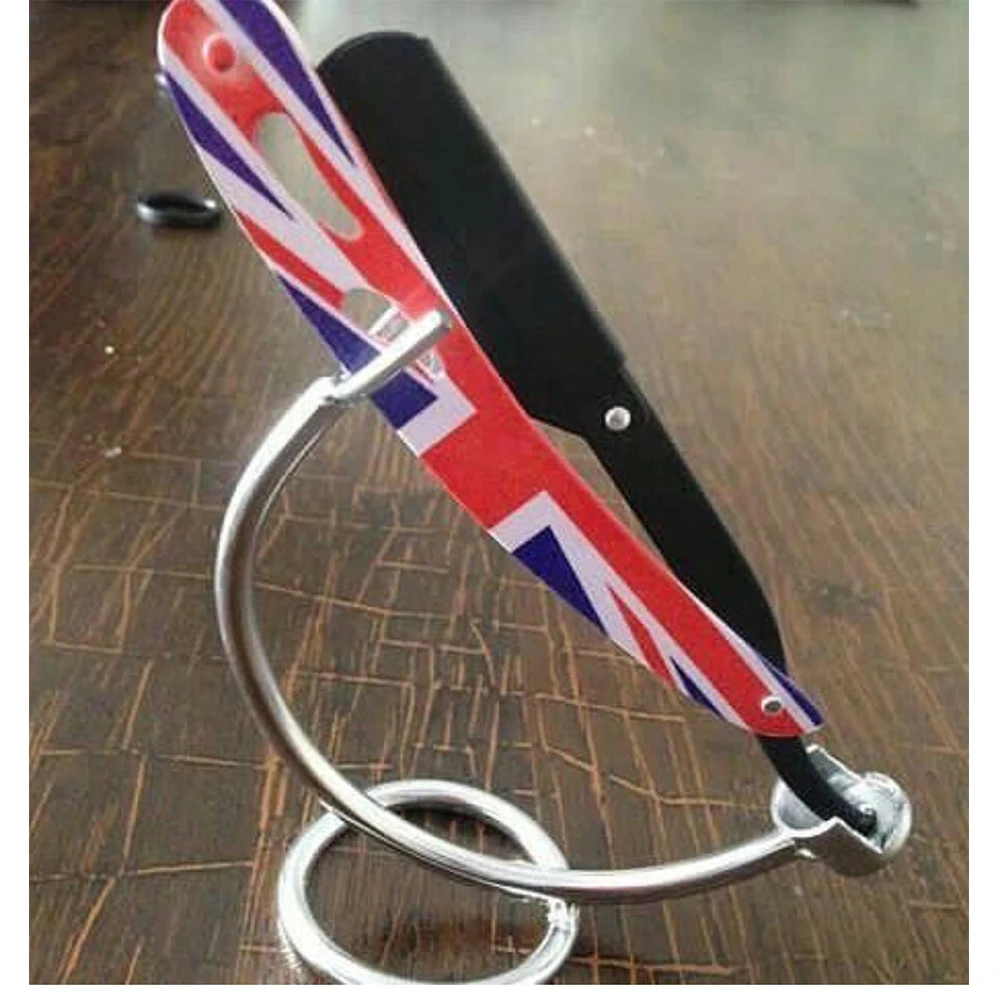 Wholesale steel handle beard barber straight metal shaving razor made by ZH INTERNATIONAL