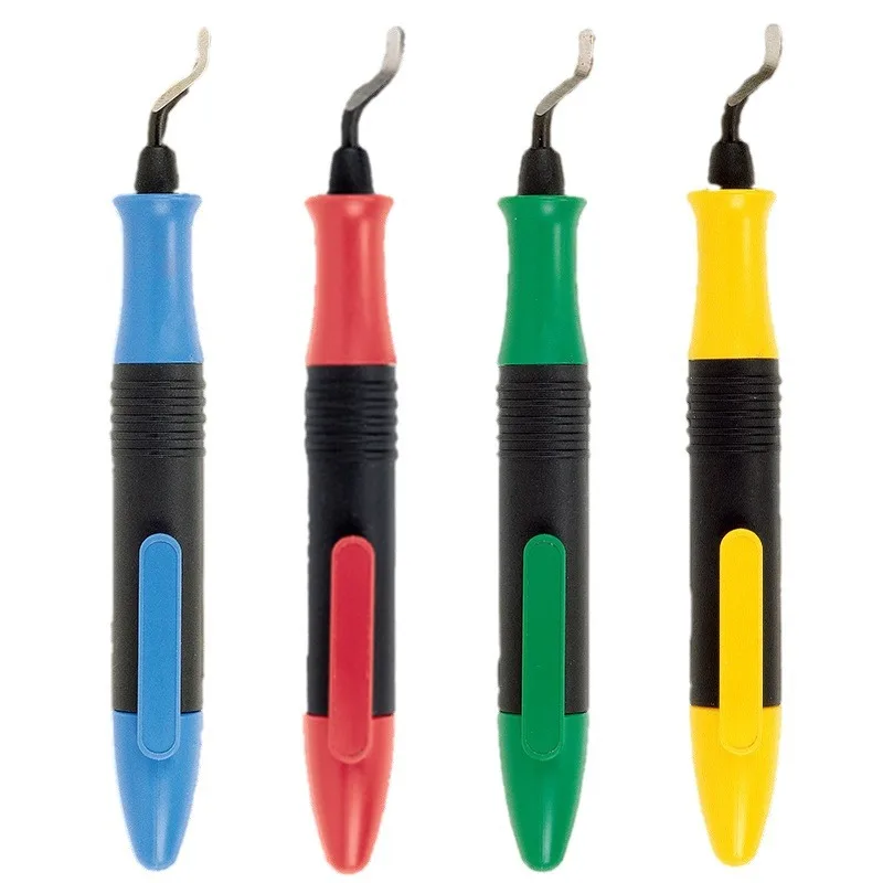 Shaviv Industrial Series GLO-BURR E Deburring Scraper Simple Economic Trimming Tool Plastic Handle Stainless Steel Material Box