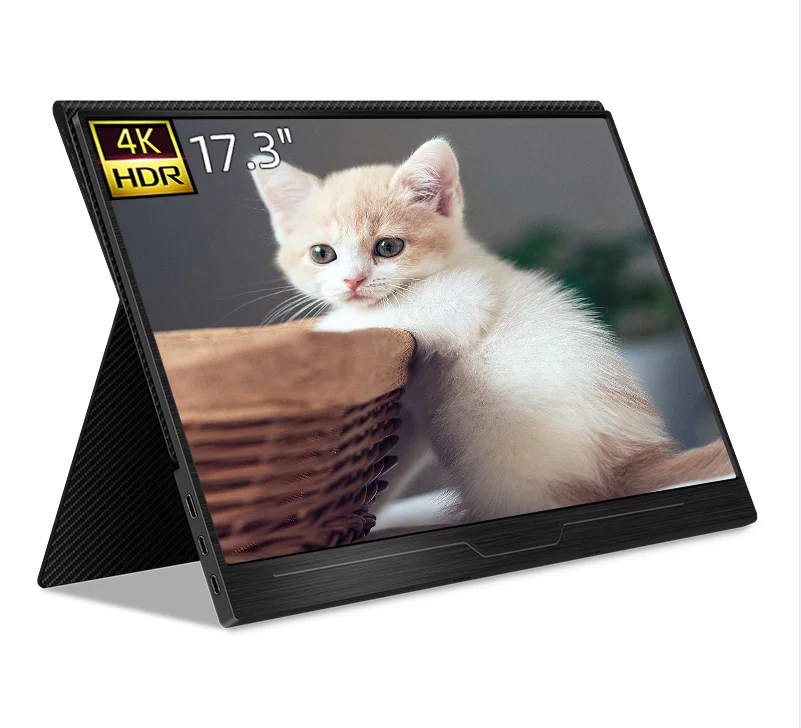 Computer Monitor 4K 17.3 inch Portable HDR Gaming Screen by Intehill