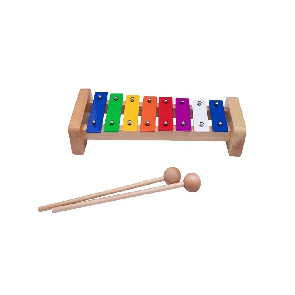 Package Sound Educational Feature Musical Instrument Toy Coloured Mini 8 Tone Metallophone from Singapore