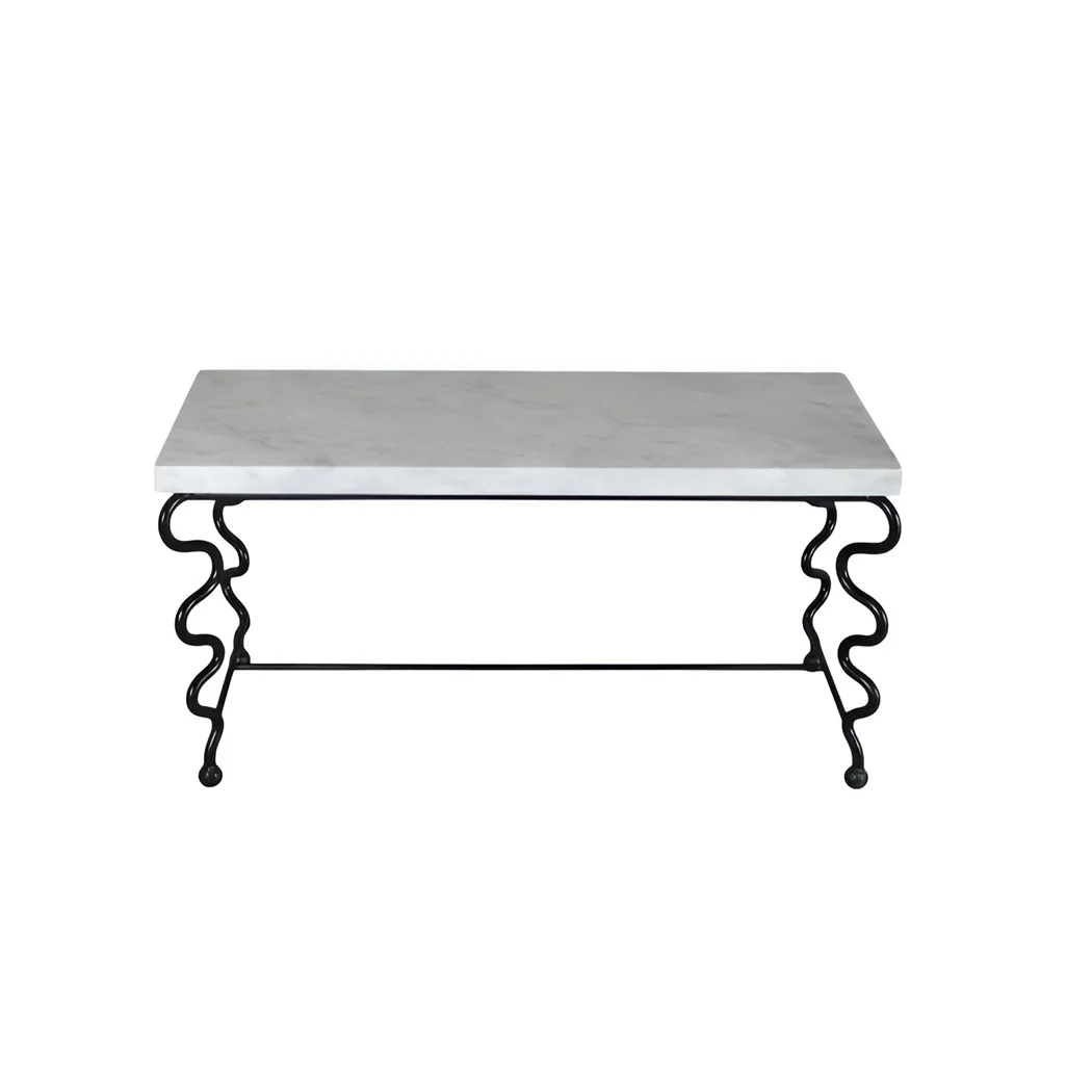 Modern Style Marble Top Nesting Coffee Table Golden Color for Living Room Dining Room