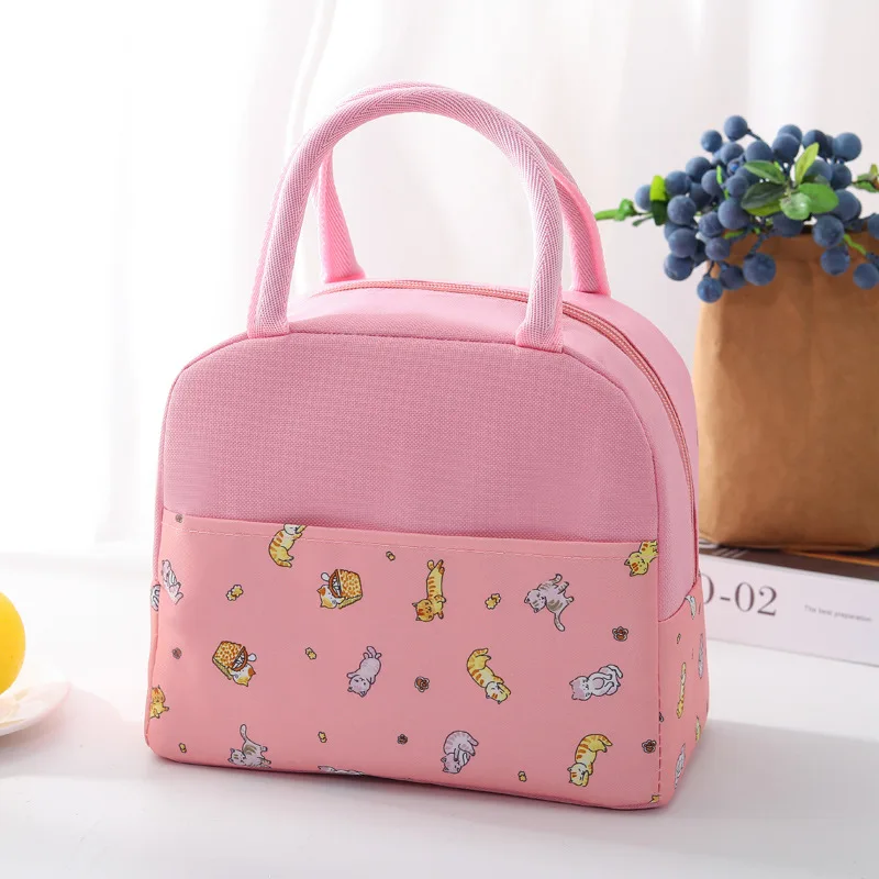 Flamingo Thickened Aluminum Foil Thermal Insulation Cold Cartoon Lunch Bag Students Portable Thermal Lunch Bag Box