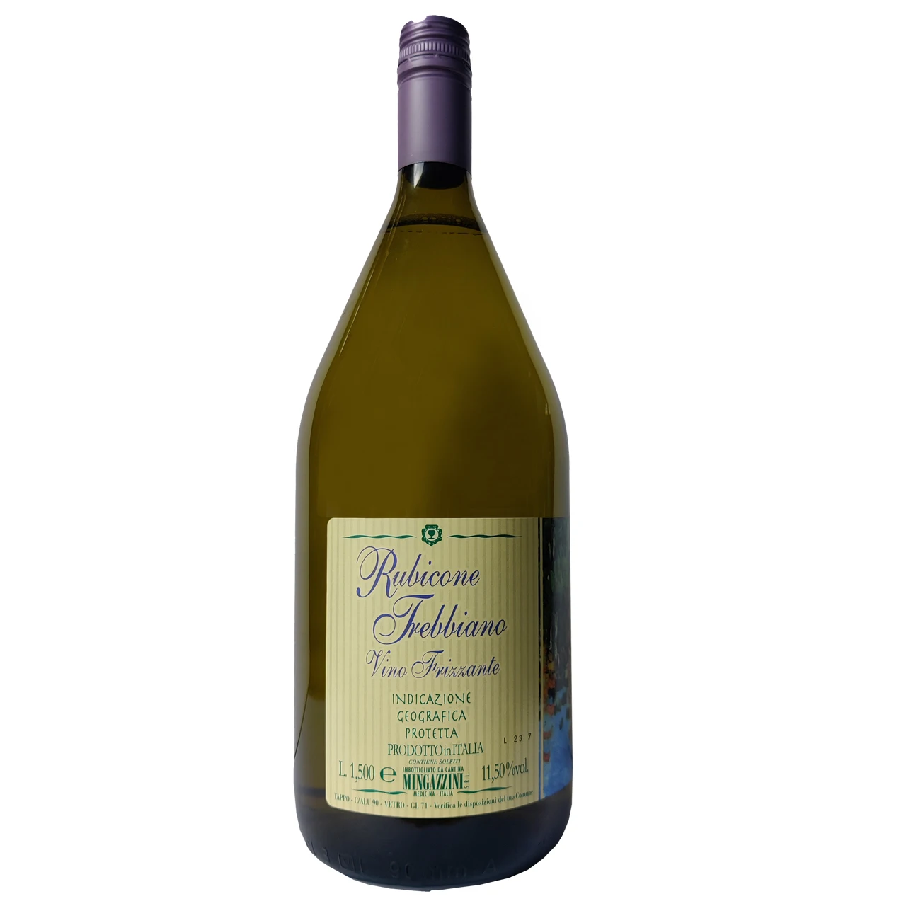 Премиум итальянское Игристое белое вино игристое рубиконе Треббиано ИГТ бутылки 1500 мл