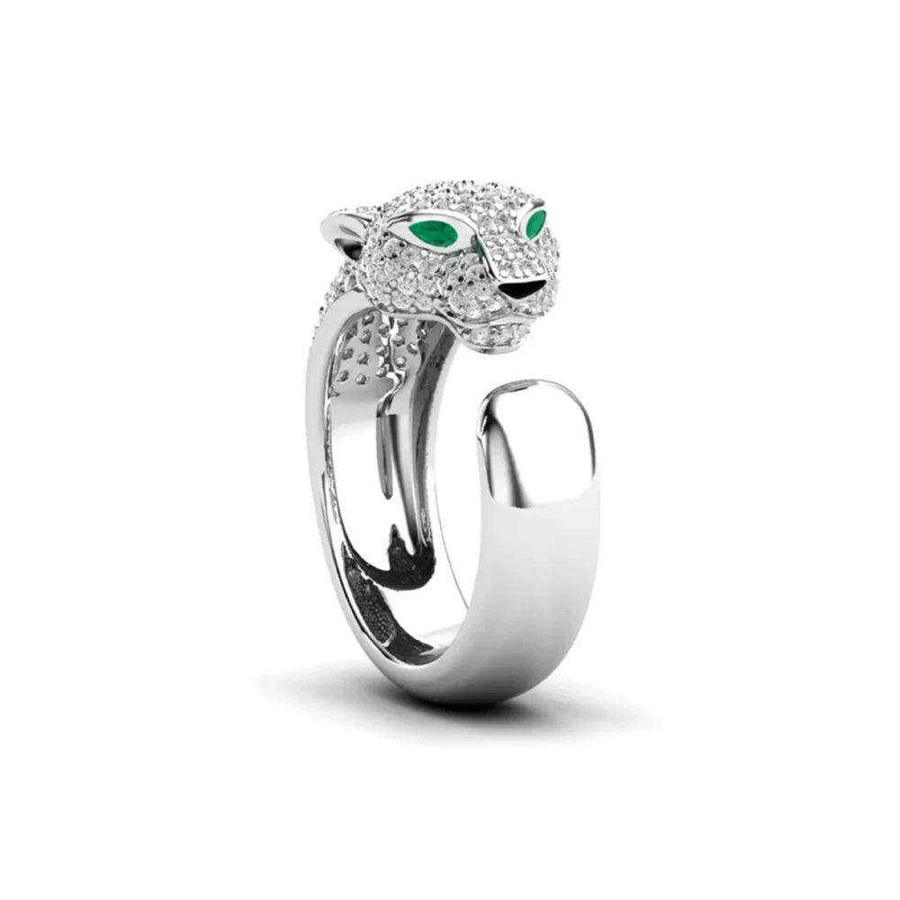 Beautiful Panther Jaguar Moissanite Diamond Leopard Gold Ring for Women Gift at Lowest Price