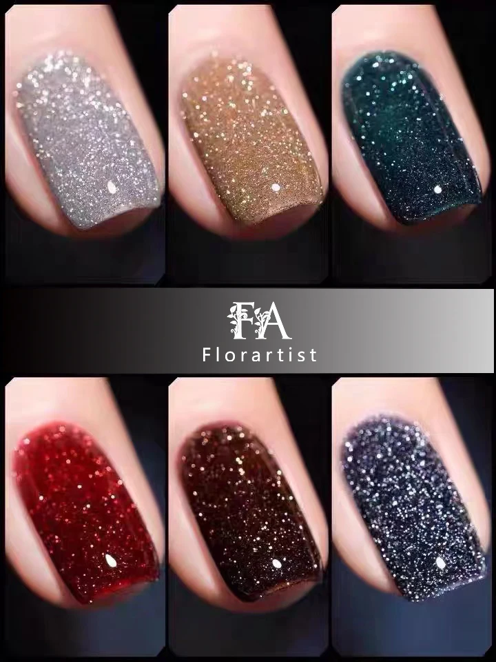 Reflective Gel Nail Polish Wholesale Color Customization Popular Pastel Color Gel Nail Polish