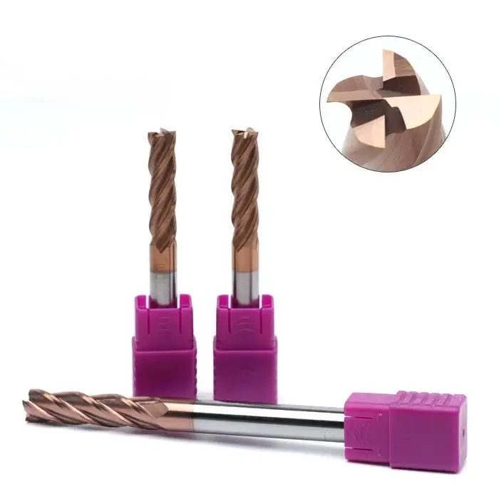 Colorful Aluminum Milling Cutter 1-20mm 3 Flute Highlights Efficient Milling Cutter With Coating CNC End Mill