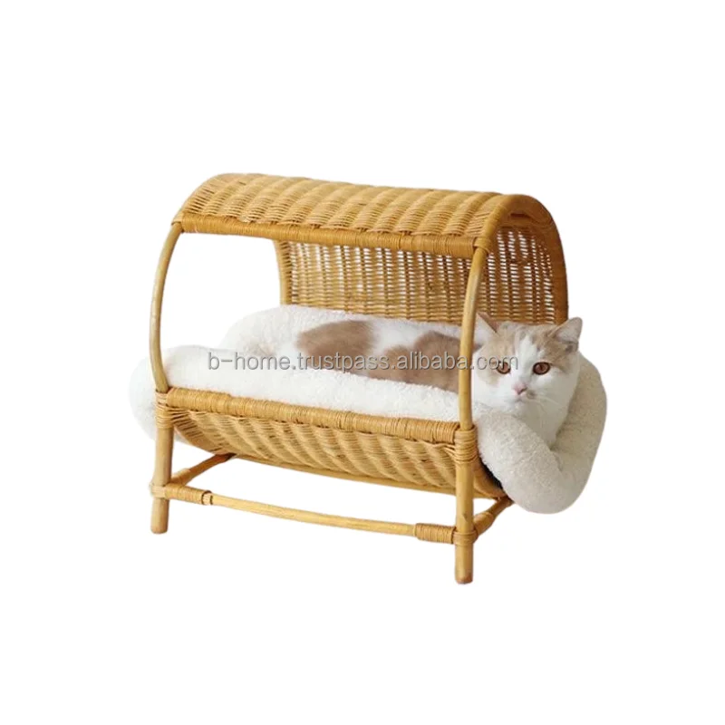 Water Hyacinth handicraft House For Cats And Dogs Natural Pet Bed Handwoven Pet Accessory Cat Cage And House Dog Housing And Bed