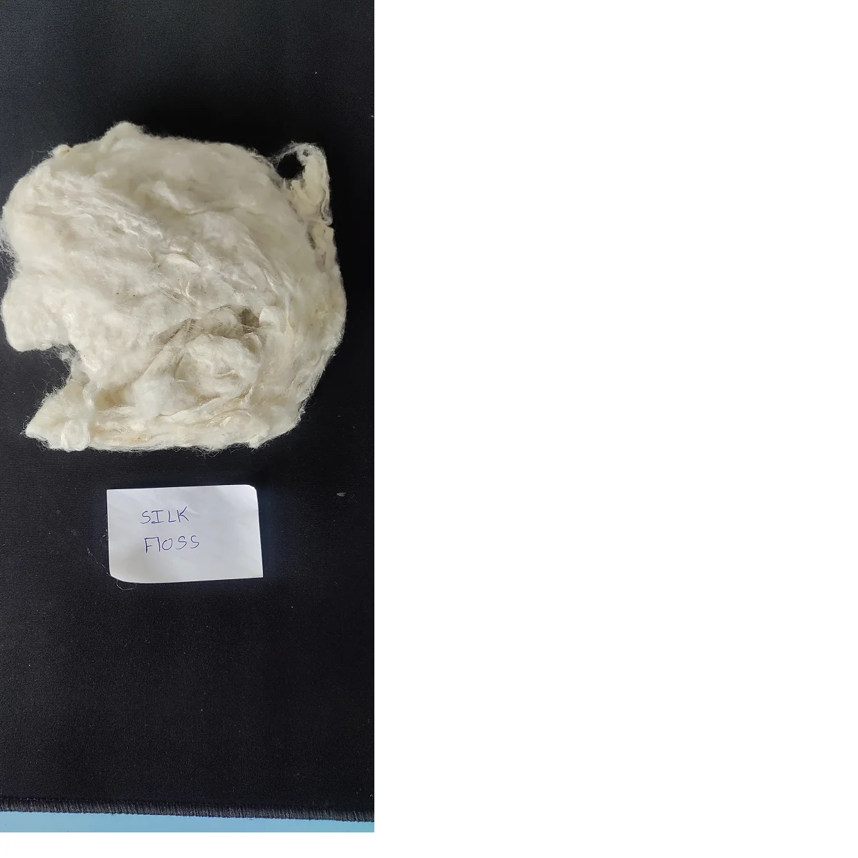 100% natural silk fiber floss ideal for spinners and weavers suitable for textile spinning , ideal for resale