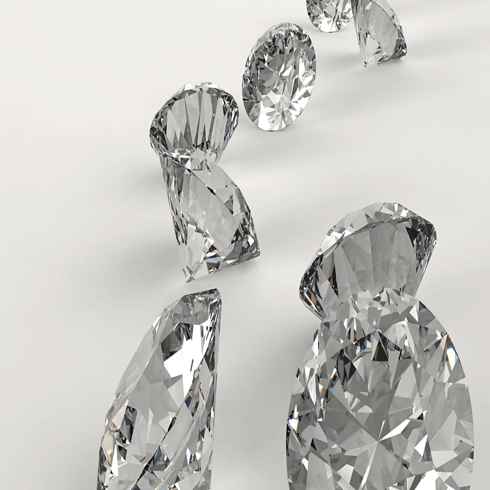 CVD/HPHT natural loose diamond Lab Grown Loose Diamond diamond price per 1 gram  Good Packing Packaging Cut Carat Weight