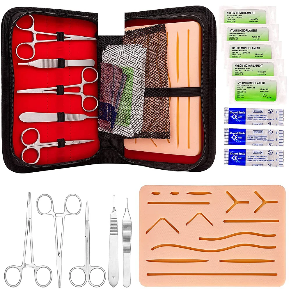 kit de suture premium Students Practice Suture Kit with Suture Training Skin Pad