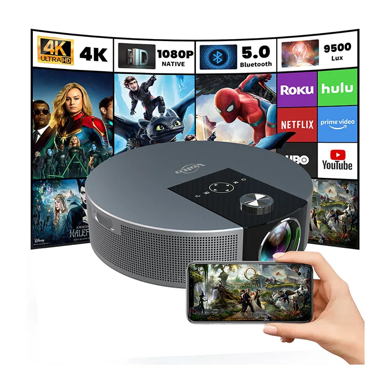 Projector With 5000 Lm Video Projector Support 1080p Proyector Smart Beamer Home Theater Projectors Big Screen Mini 4k