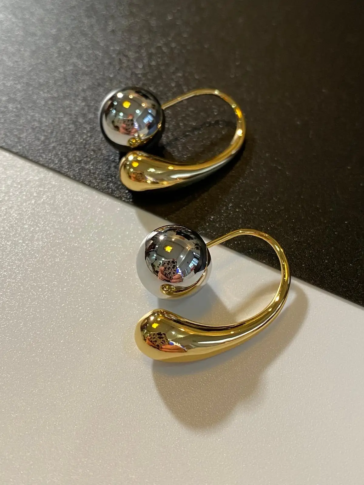 Ins Design Fashion Jewelry Brass Gold Plated Zircon Enamel Rings Cold Wind Opening Adjustable Finger Enamel Doublebutterfly Ring