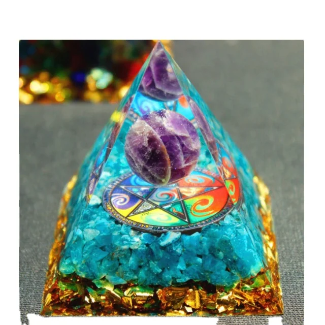 Orgone Pyramids Selenite Orgone Pyramid With Copper Coil : Metraton  Selenite Orgone Pyramid Orgonite Products