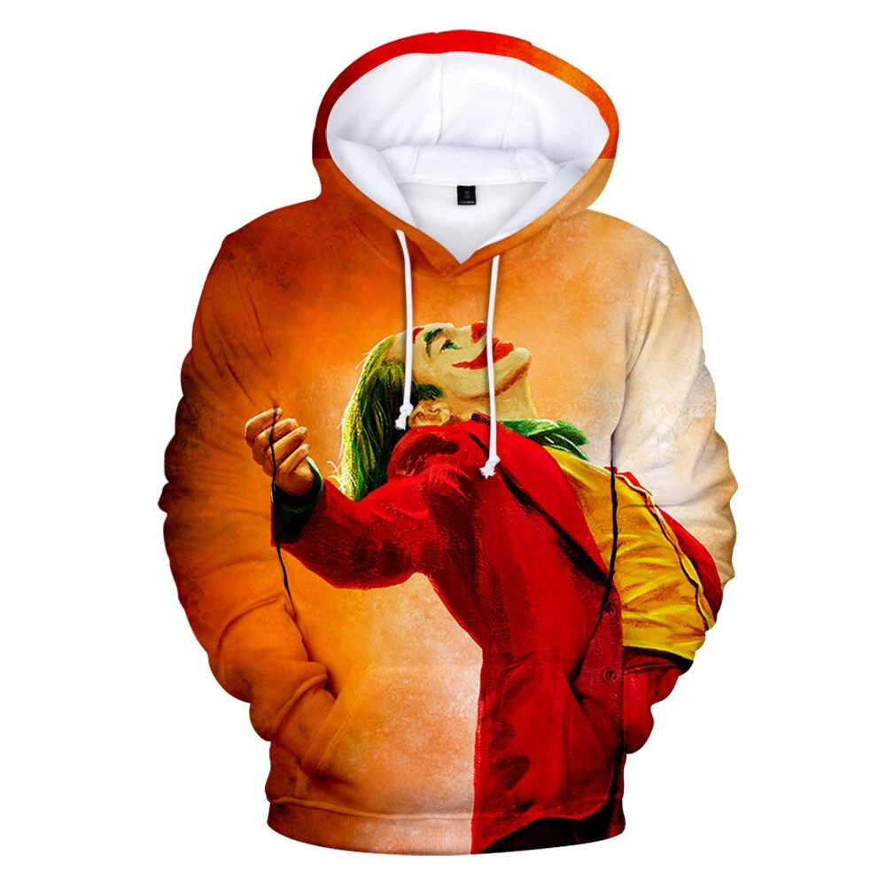 2022 Best Quality Breathable  custom design with own brand name Polyester Men Hoodie Joker Design Sublimation Men Hoodies