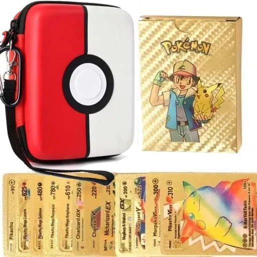 55-110 Cards Metal Gold Vmax GX Energy Card Charizard Pikachu Rare Collection Battle Trainer Card Gift