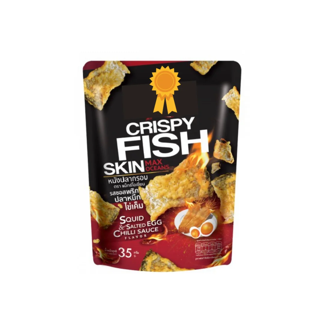 Salted Egg Flavor Chicken Skin  Crispy Snack from Thailand  by BEST A EVER Co., Ltd  Captain iLee Brand