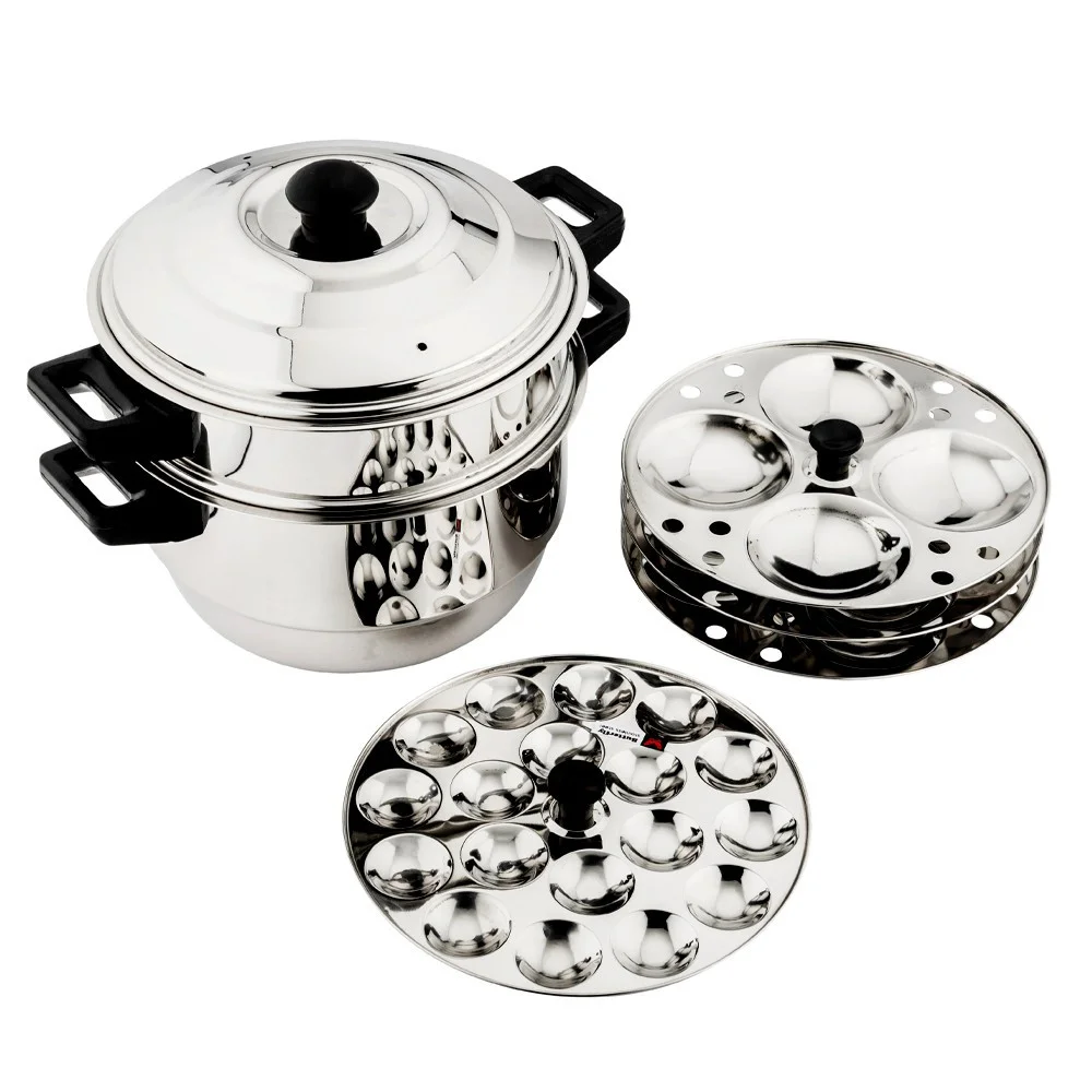 quick And Easy Regular Stainless Steel Idly Cooker With 4 Plates idly Pot Idly Steamer Best Quality Wholesale Cheap price