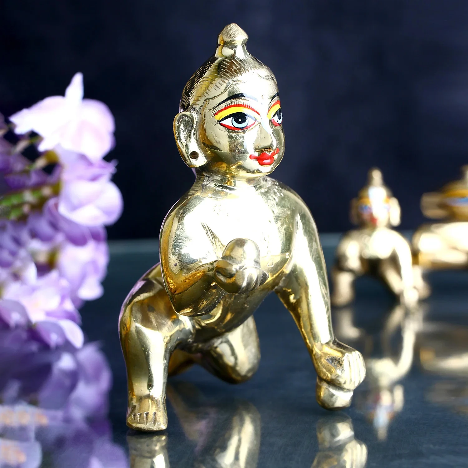 Латунная фигурка Gopal/Laddu Gopal Idol керамическая статуэтка с глазурованным ангелом домашний декор свадьба эмалью счастливого кота