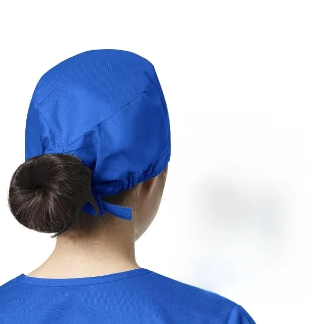 Wholesale Reusable Hospital Nursing Scrub Cap Medical Disposable Blue Fabric Surgical Cap Surgeons Healthcare Hospital Uniform