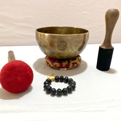 Handmade Tibetan Singing Bowl Crown Chakra Note B | Tibetan Singing Bowl from Nepal | Seven Metals Singing Bowls Crown Chakra A