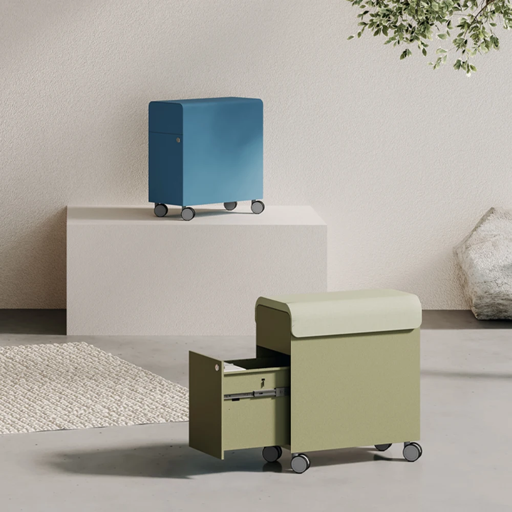 OMNI Sturdy Steel Pedestal Mobile Storage with Casters for Commercial Office