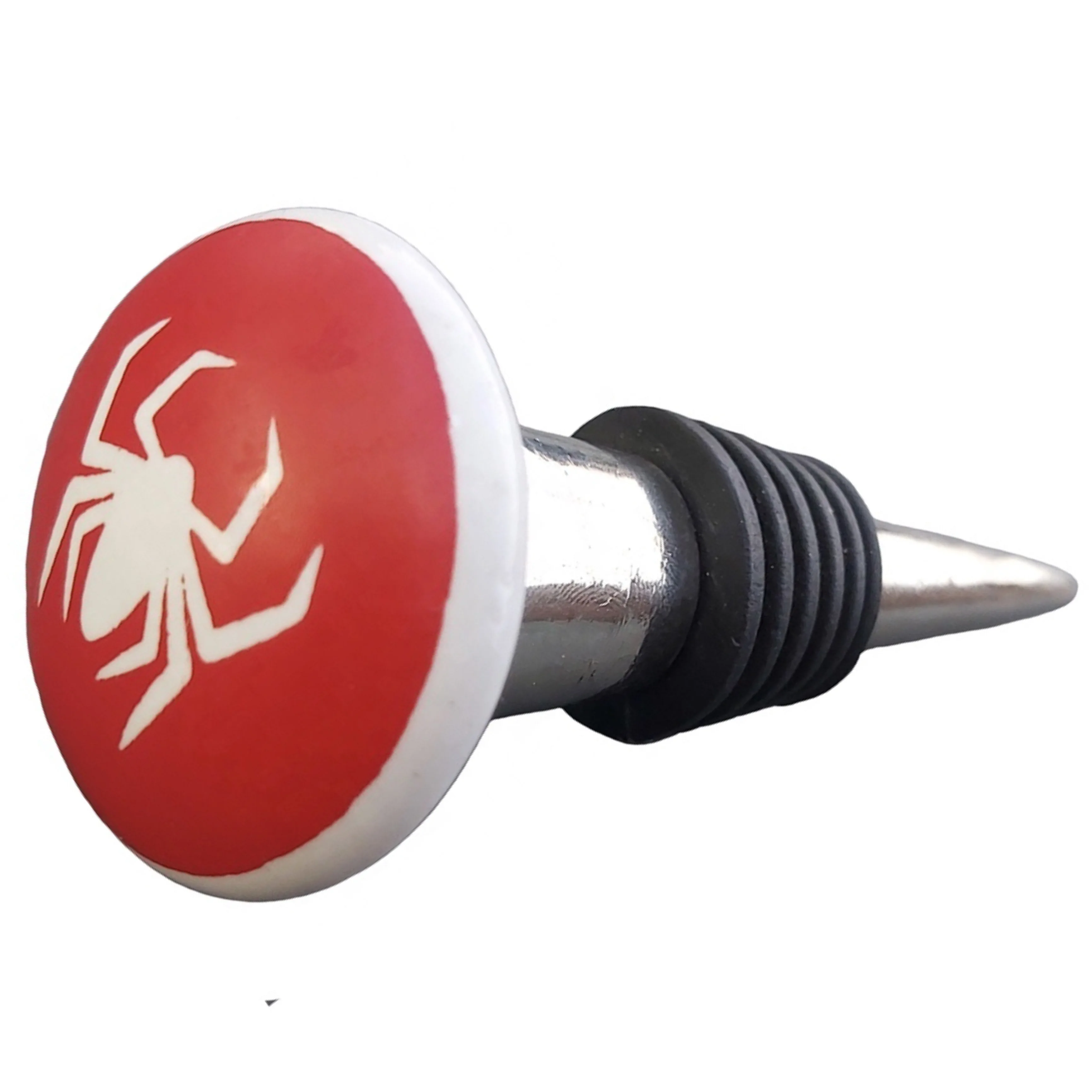Ceramic bottle stopper Hand-painted Spider Design vintage Olive Oil  bottle stopper Gift Items