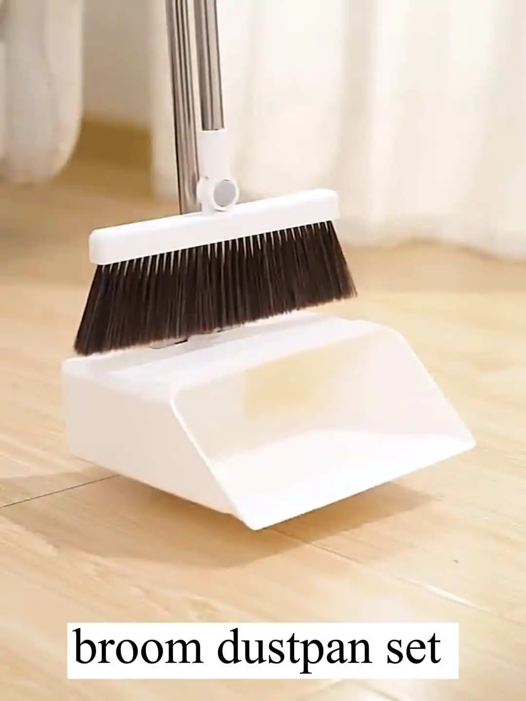 Manufacturer Wholesale Folding Broom And Foldable Dustpan Set With Floor Squeegee Home Standing Upright Sweep Use