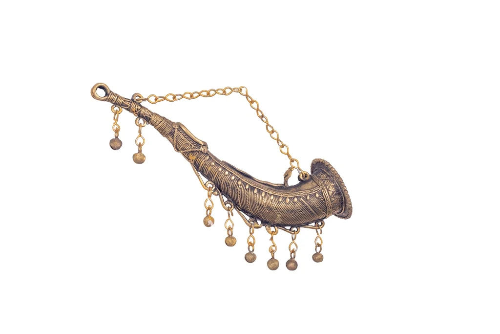 Brass Gold color Bastar Art Trumpet Todi