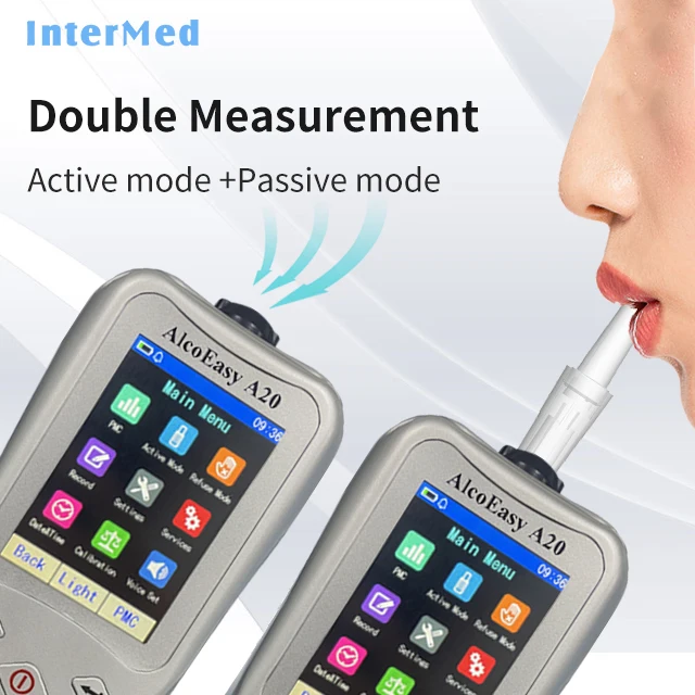 OEM ODM Rechargeable Breath Alcohol Tester 3.2 Inch Touch Screen Breathalyzer  Fuel Cell Sensor