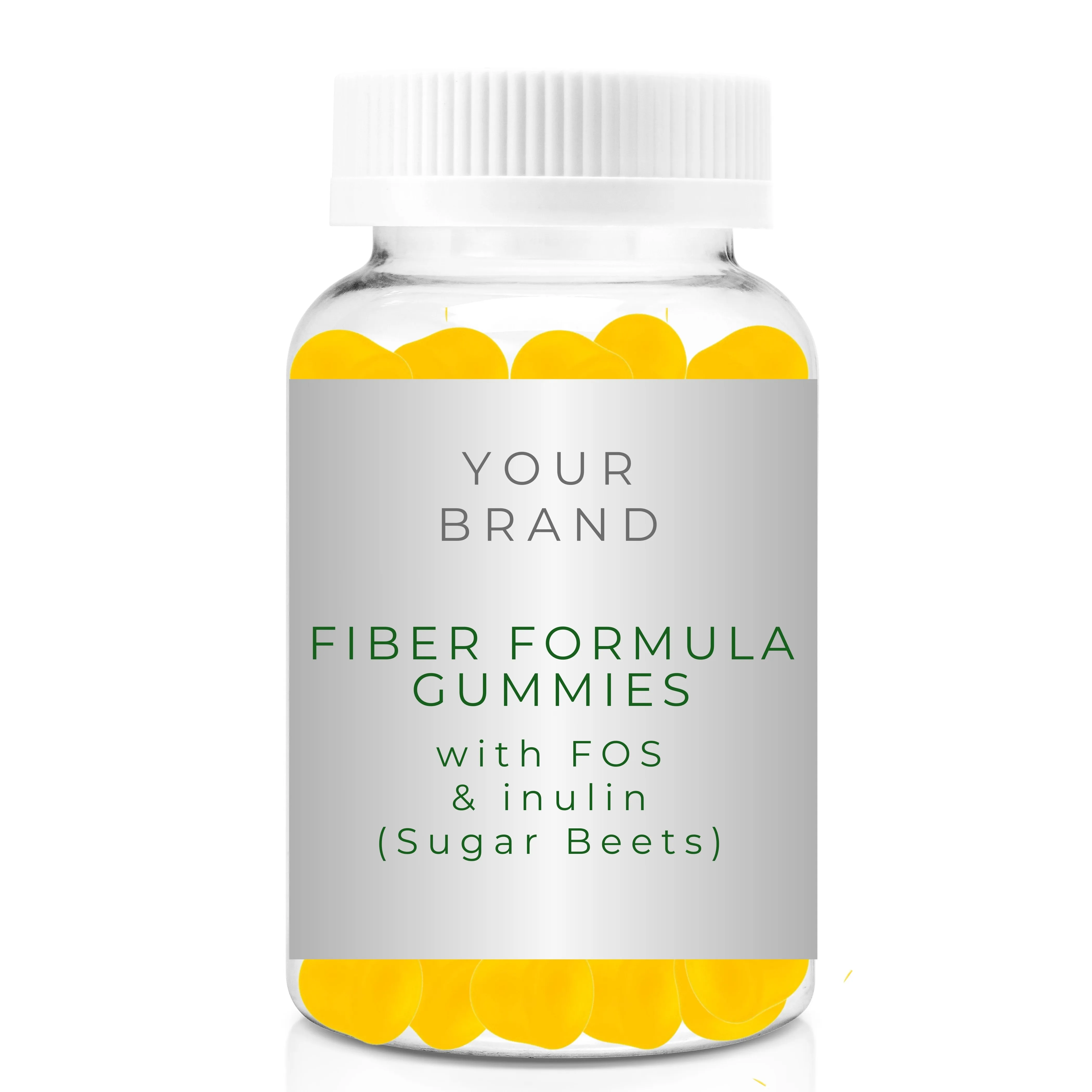 High Quality Premium Healthcare Supplement with FOS Inulin (Sugar Beets) Private Label Fiber Formula Gummies Supplement