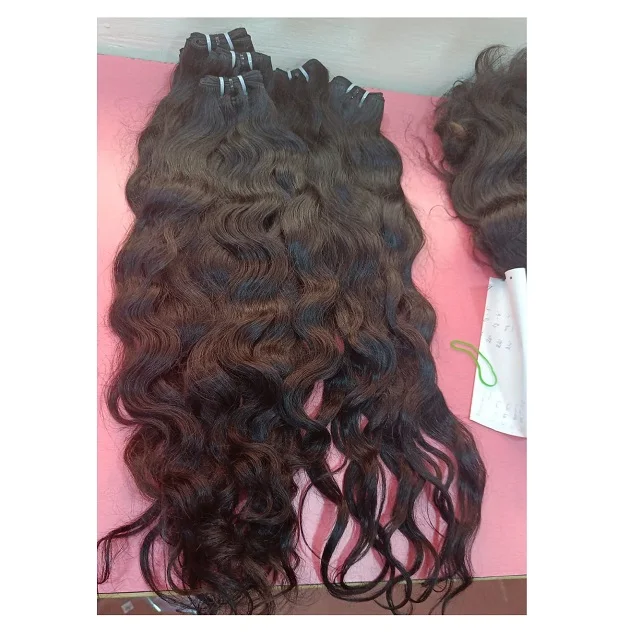 Wholesale 100% Unprocessed Natural Black Indian Remy Hair Extensions Virgin Human Hair with Soft Wave Style Raw Material