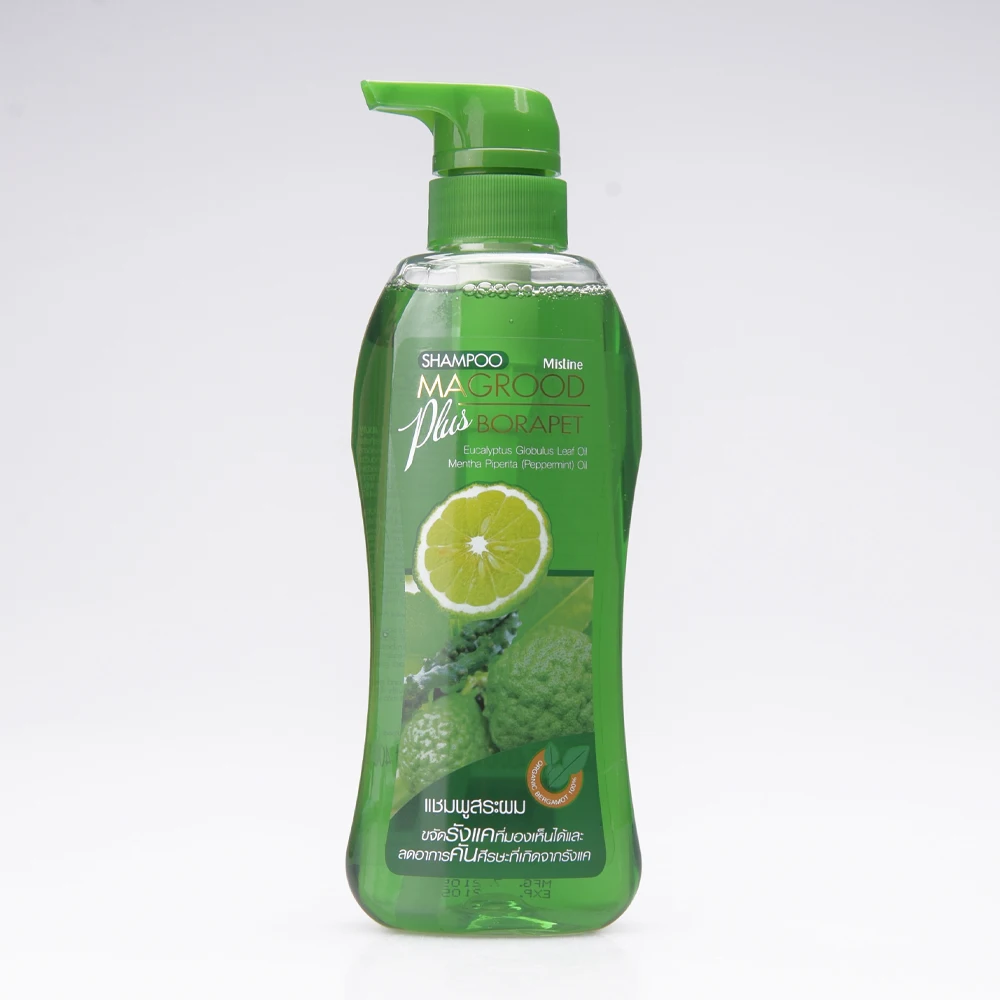 MISTINE MAGROOD PLUS BORAPET шампунь уменьшить видимую проблему перхоти 100% органический экстракт бергамота тайский косметический
