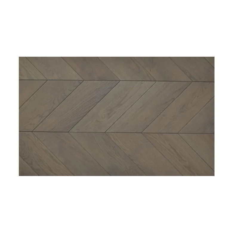 Premium Rustic Modern Design Solid Oak Wood Flooring Indoor Use with Chevron Smooth Brushed Finish