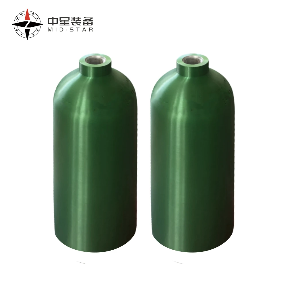 Multipurpose 0.6Lto 8L CE Industrial Specialty Seamless Aluminum Nitrogen Gas Cylinder Professional Supplier