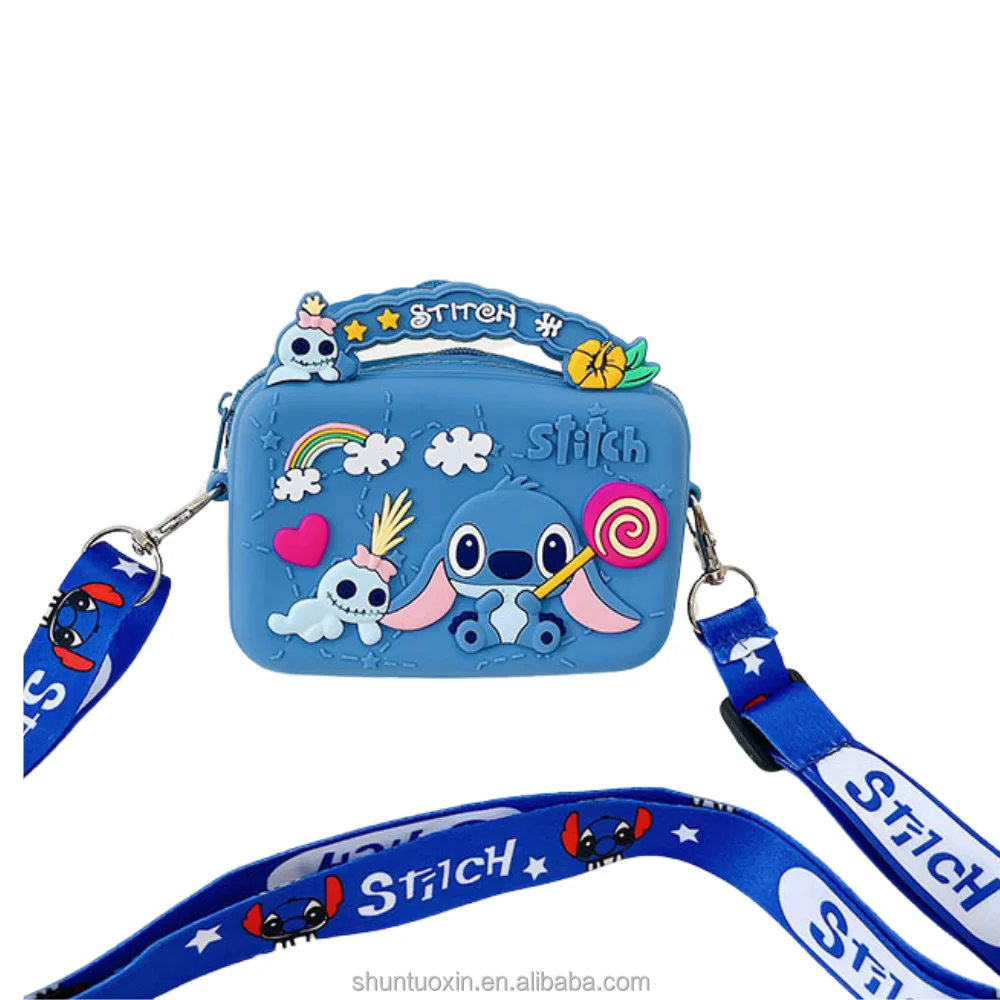 Bandolero tipo carterita silicone cartoon messager bag wallet coin purse pikachu stitch dog Stella handbags crossbody shoulder