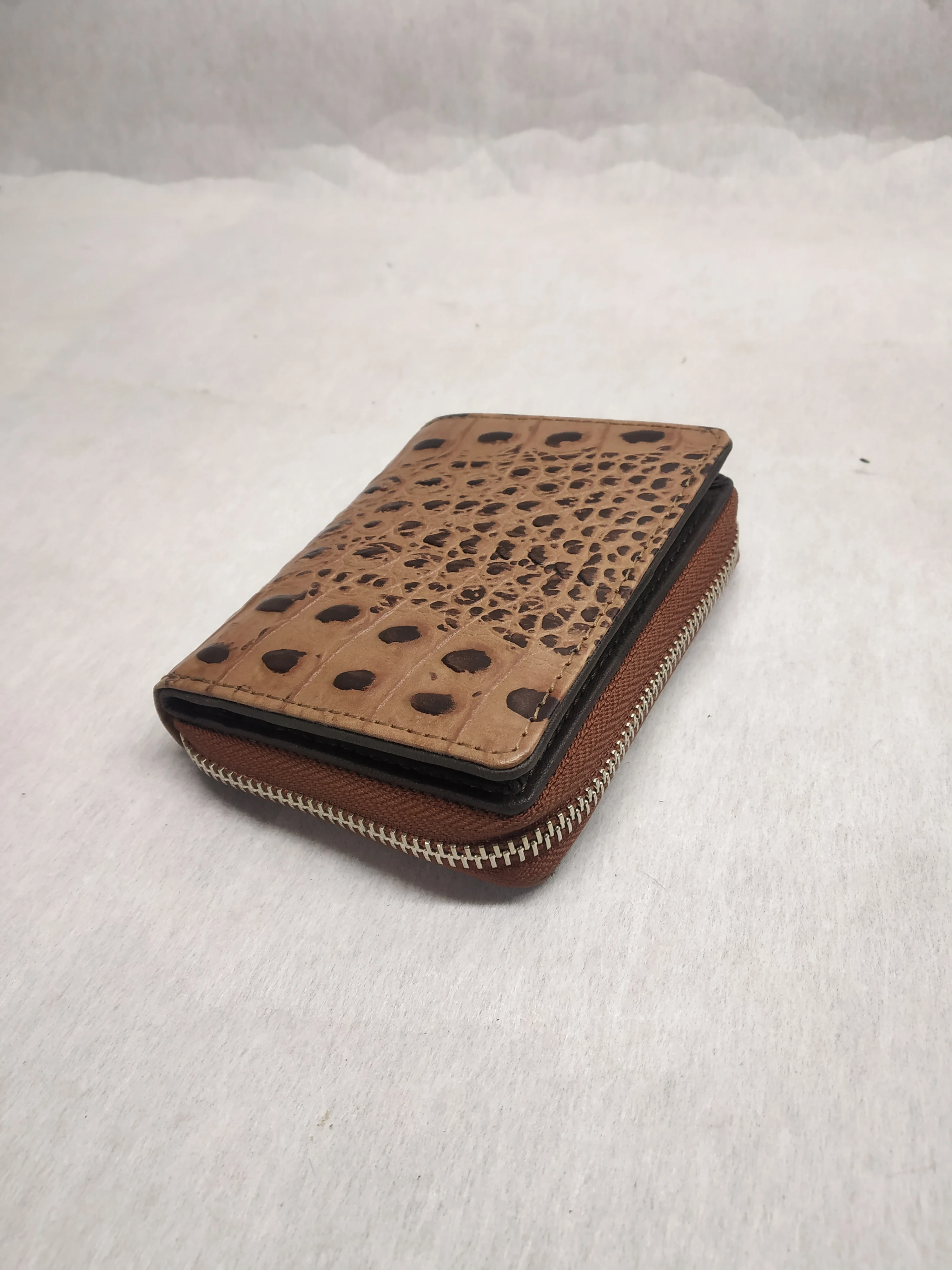 Indian Direct Factory Manufacturer Crocodile Print Cow Leather Clutch Purse Wallet for Women Available Bulk Export  Cheap Price