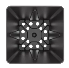 High quality square pot MCA 14x14x18 cm 2.5 liters with cross bottom for profesional cultivation ideal for fruit cultivation