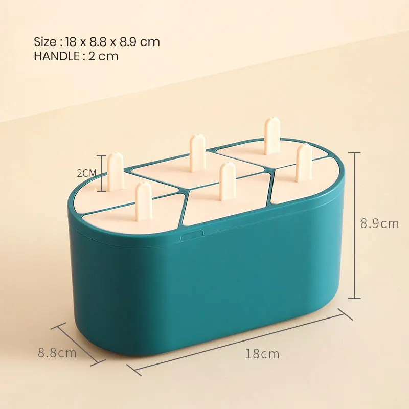 Best Supplies Homemade PP Custom Fruit Cream 6 Cavity Plastic Tray Logo Filling Popsicles Tray Molds
