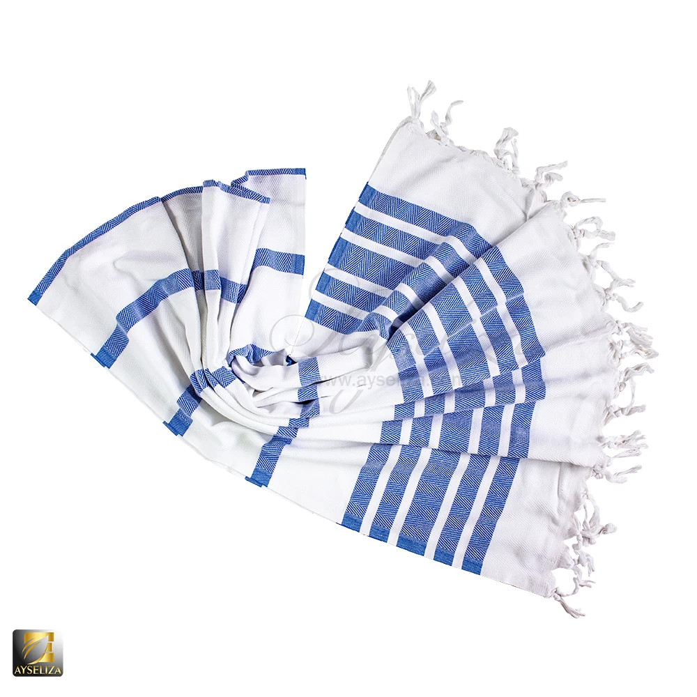 Wholesale Turkish Towel Peshtemal 100 Cotton Beach Towels Wearable Travel Blanket Absorbent Made In Turkey Logo denizli round