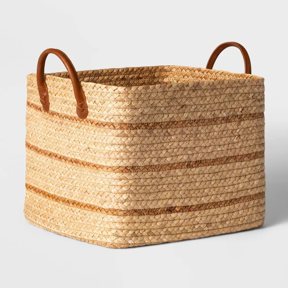 Summer Style Straw Seagrass Woven Baskets Home Decoration Storage Containers Laundry Bag Baskets Rattan Decorative Baskets