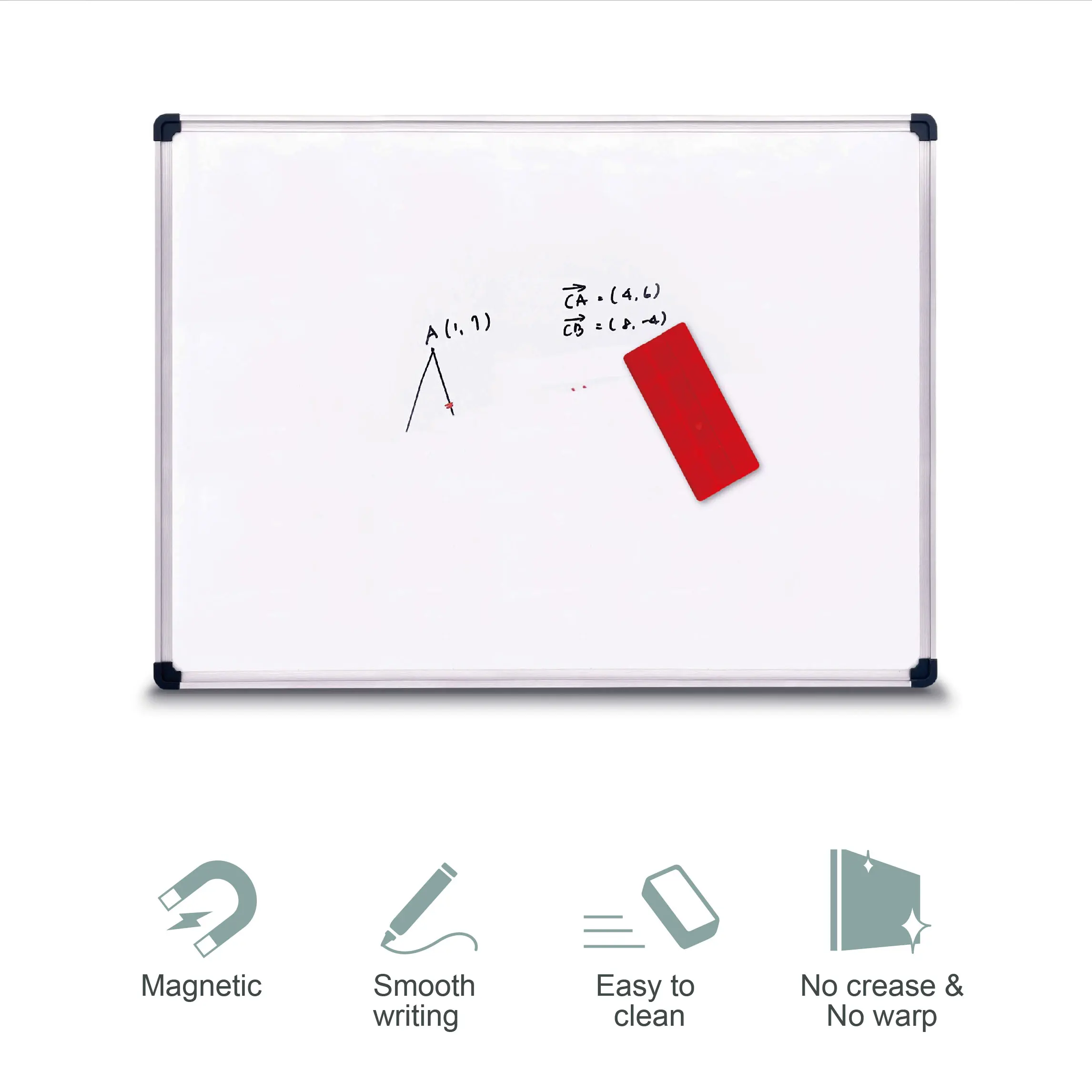 Dry Erase Board Magnetic White Board Hanging Whiteboard for Office Home School
