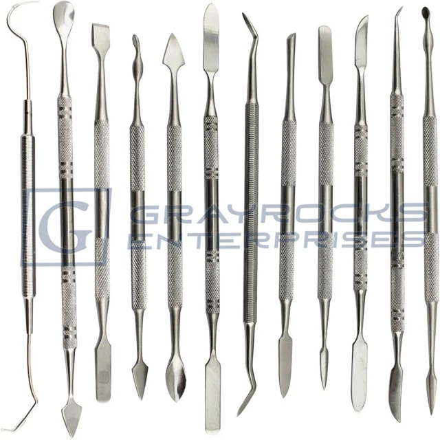 Wax Carvers Set Double Ended Wax Modeling Sculpting Tools Dental Picks Polymer Pottery Clay Carving Tool Stainless Steel Quality