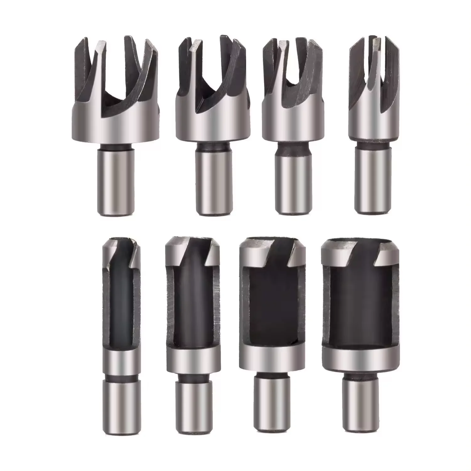 Woodworking Chamfer Drilling Tool Kit Carbon Steel Corkscrew Drill Bits Plug Cutters for Detailed Wood Work