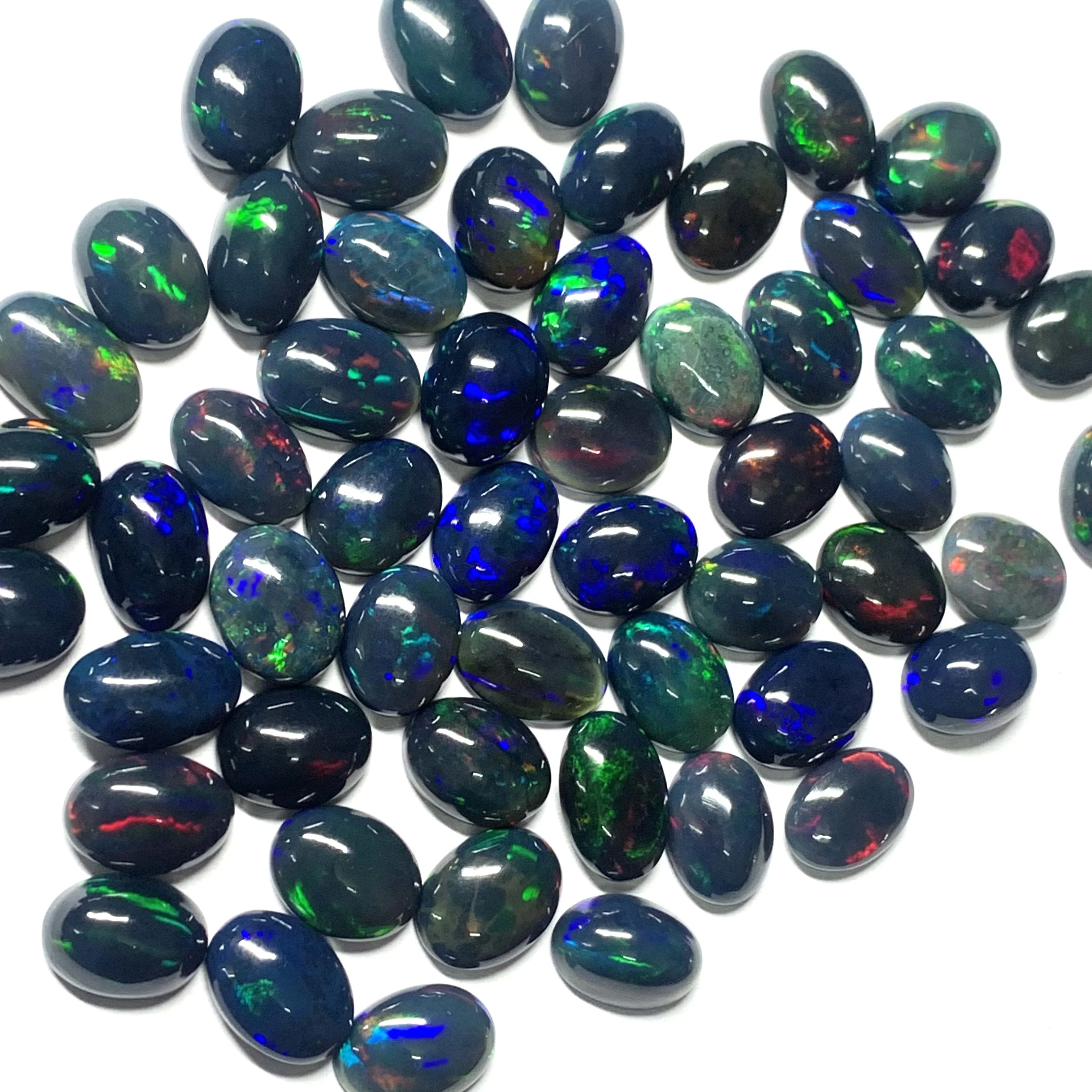 Black Opal Factory Wholesale Price High Quality Top Power Full Play Fire Multi Colors Changer Loose Gemstone Black Opal